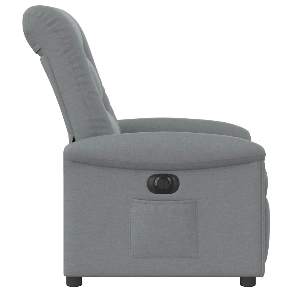 Poltrona | Sedia Relax Elettrica Reclinabile Grigio Chiaro in Tessuto