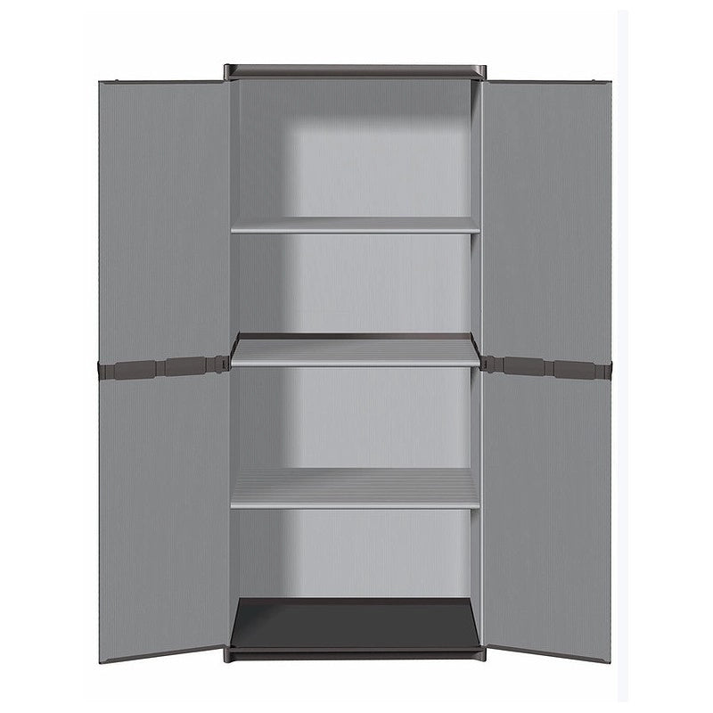 Armadio resina con 4 ripiani e due ante cm 68 x 39.5 x 168 h