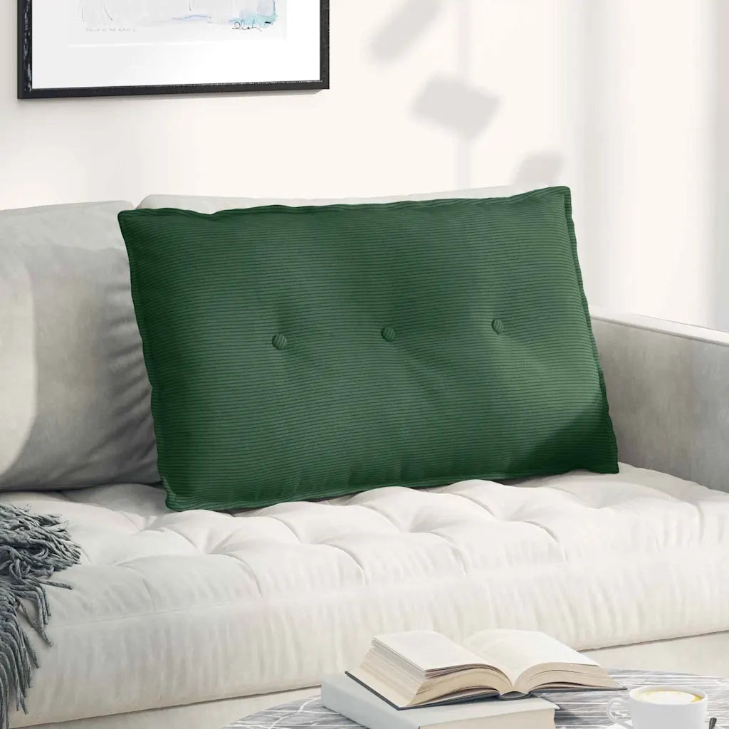 Cuscino per Schiena Verde Giungla 80 x 50 cm Tessuto in Cords 42014741