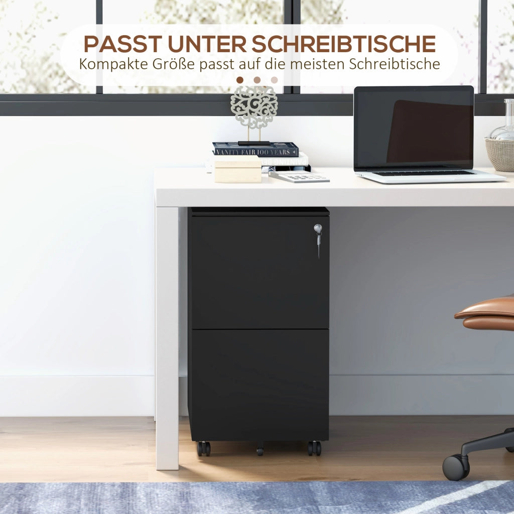 Cassettiera con ruote ¨C Minimal ¨C nero 37x43.5x67.5 cm