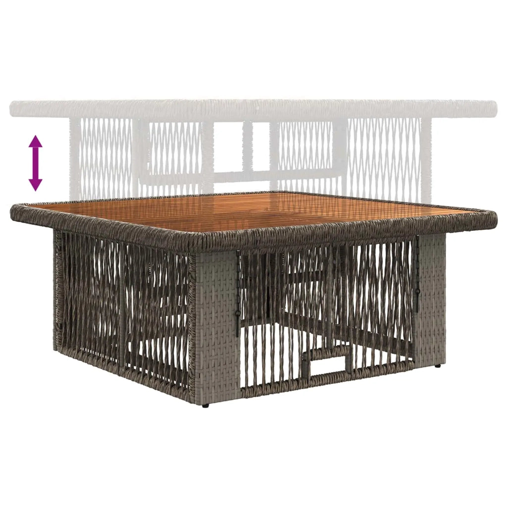 Set da Pranzo per Giardino 3 pz Grigio e Grigio Scuro 42026745