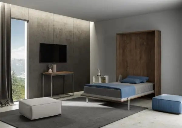 Letto una piazza e mezzo a scomparsa 120 Kentaro noce