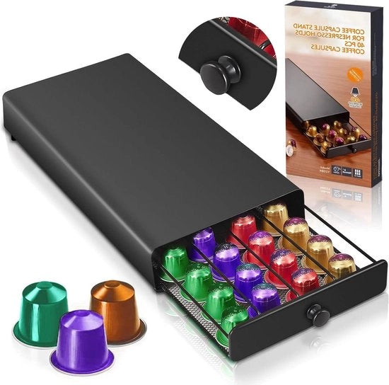 Organizzatore per capsule di caffè e pad per caffè - contenitore per capsule di caffè e pad per caffè, compatibile con macchina caffè, 30 capsule.
