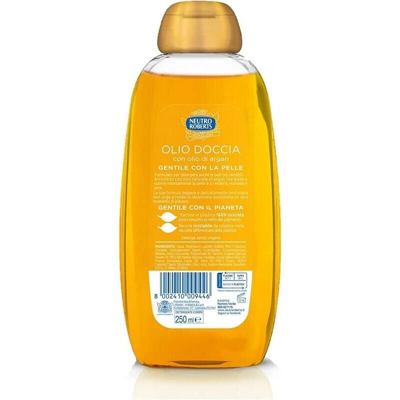 NEUTRO ROBERTS DETERGENTE OLIO DOCCIA 250ML CON OLIO ARGAN