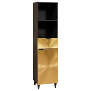 Mobile da Bagno con cassetto Nero e Oro 38 x 33 x 160 cm 4017850
