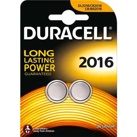 PILE A BOTTONE '2016' Blister 2 Pezzi - 10 pezzi- DURACELL