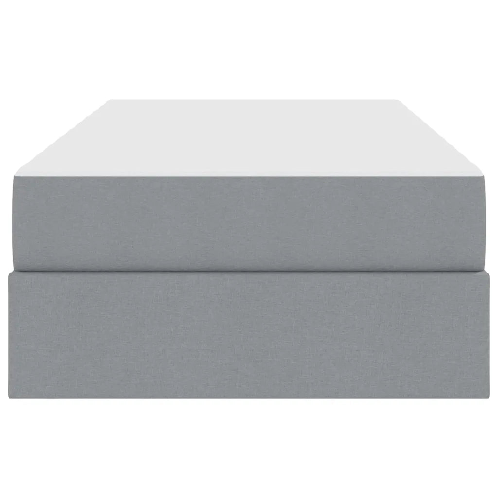 Letto con contenitore e materasso Grigio chiaro 90 x 200 cm 3399634