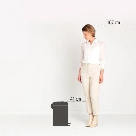 Brabantia 202483 NewIcon Pattumiera a Pedale 12 L Acciaio Antiscivolo con Chiusura Ammortizzata colore Blu