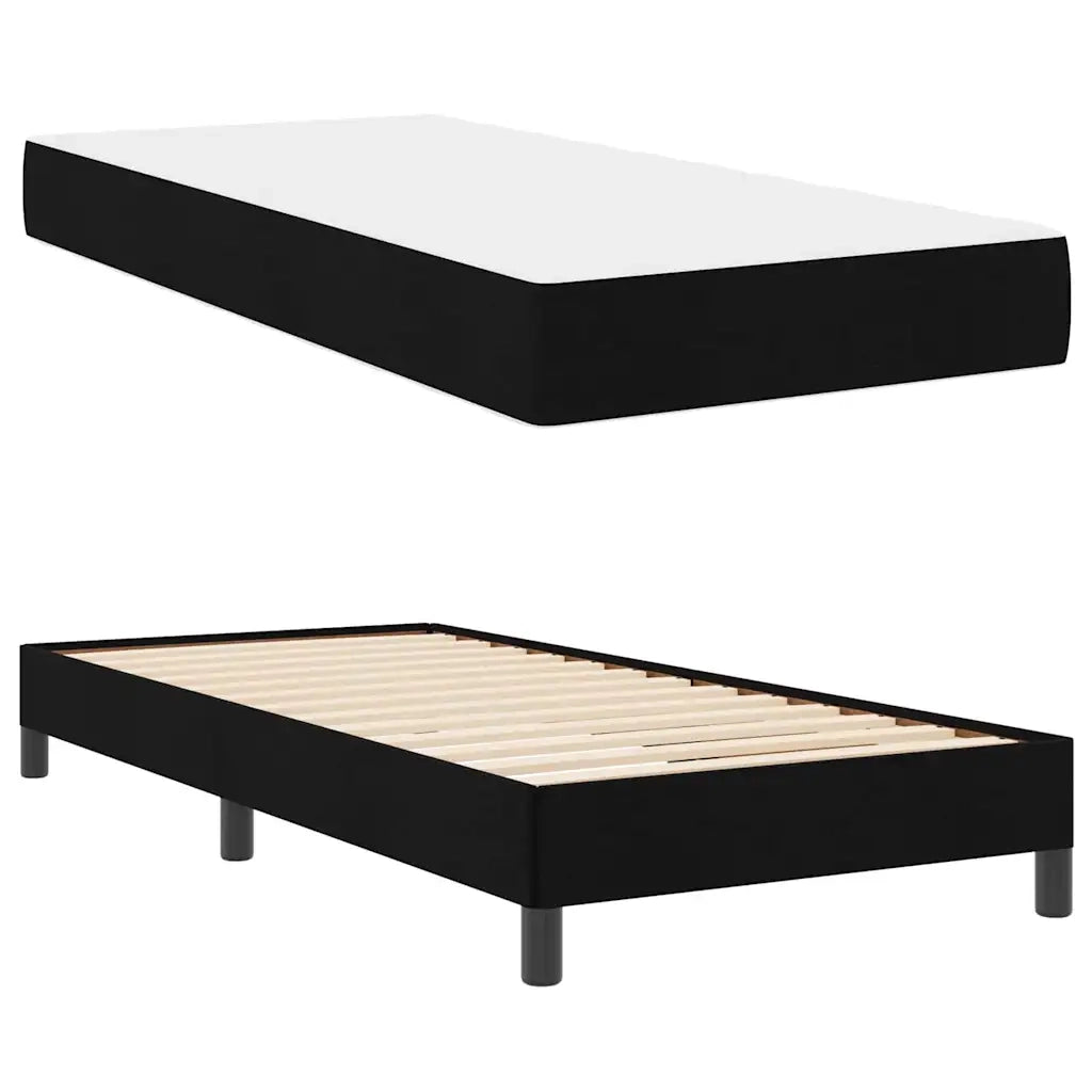 Letto a molle con materasso Nero 90 x 190 cm Tessuto 3398453