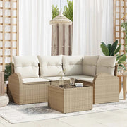 Set Divano da Giardino Beige polyrattan 3346031