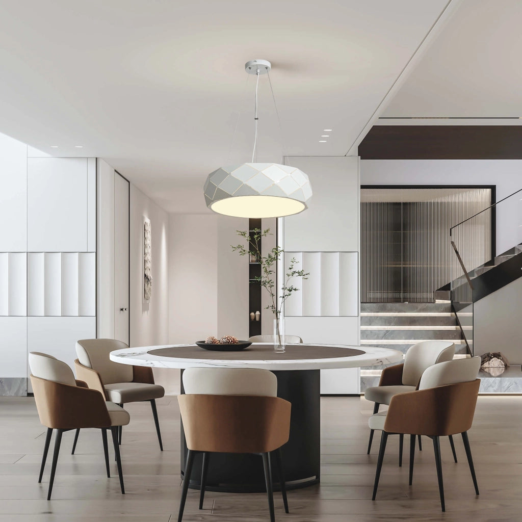 Lampada a sospensione Reus bianca 3xE27 Ø45 LightPrestige