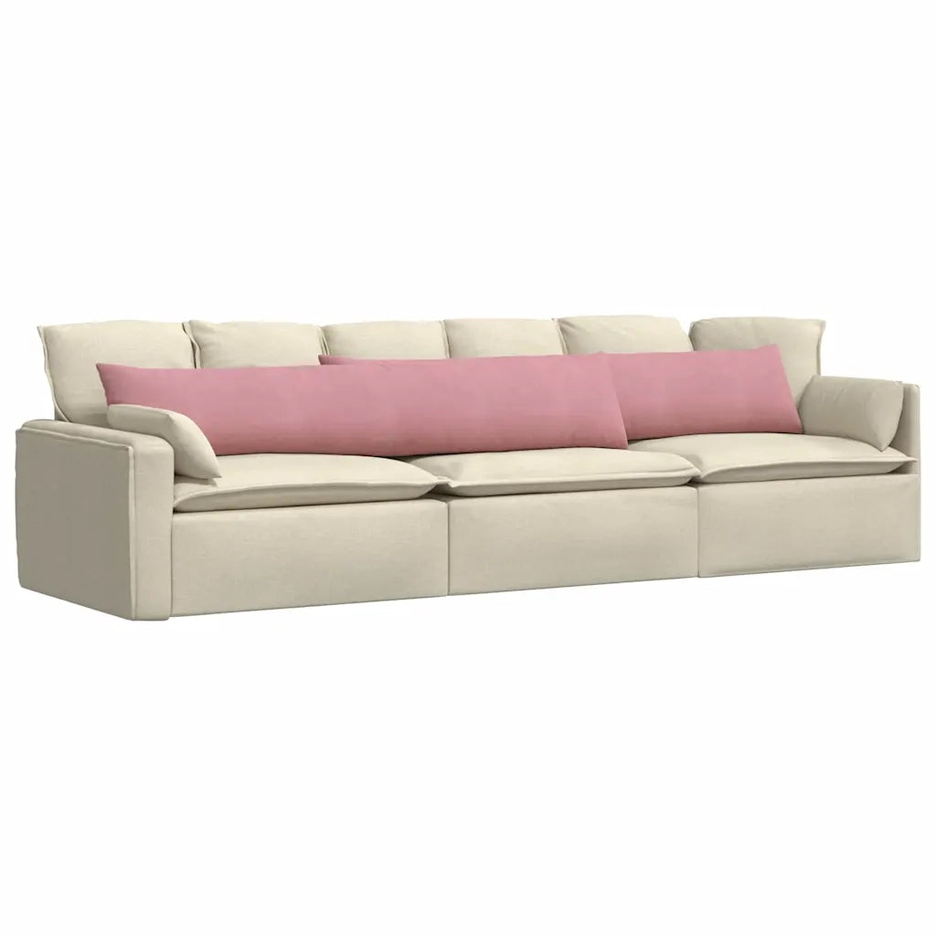 Cuscini da Divano 2 pcs Rosa 200 x 40 cm Tessuto in Cords 42013889