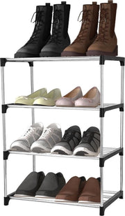 Rack da scarpe a 4 livelli - Economizza spazio per 8 paia di scarpe - Organizzatore per ingresso, salotto