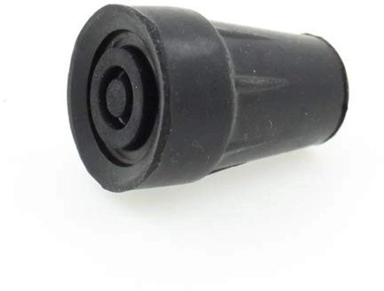 Ferrule in gomma resistenti 12mm - Rinforzati con anello metallico - Set da 4 - Gomma duratura - Ideali per bastoni da trekking - Tasche compatte nere - Copertura bastone da passeggio