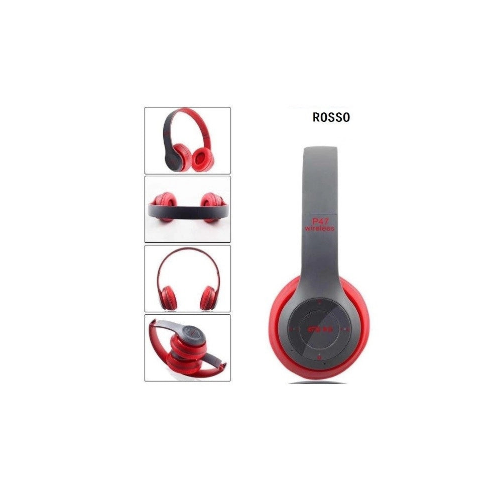 Trade Shop - Cuffie Bluetooth Stereo P47 Per Smartphone E Computer Wireless -