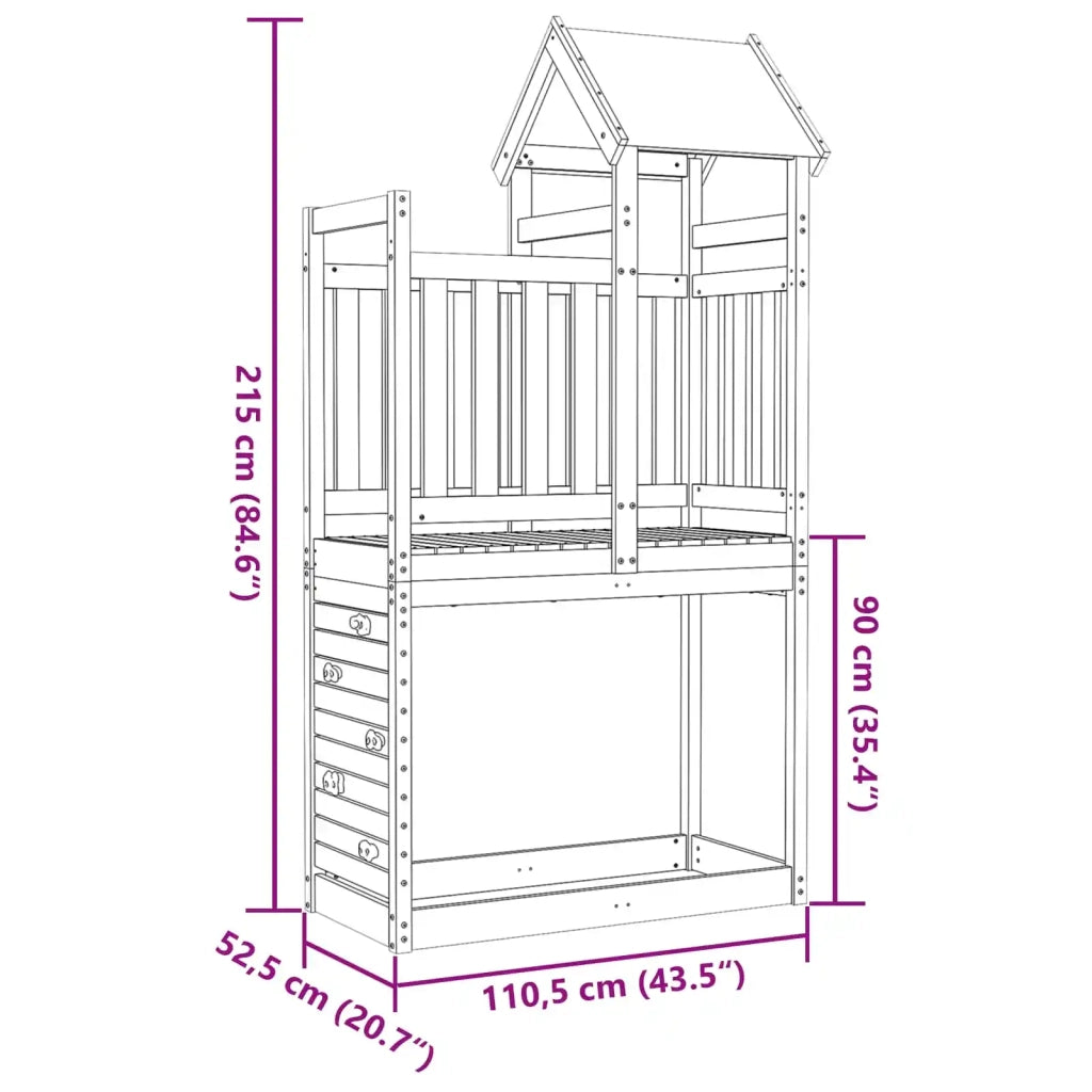 Torre da Gioco Marrone Legno Douglas Solido 3417173