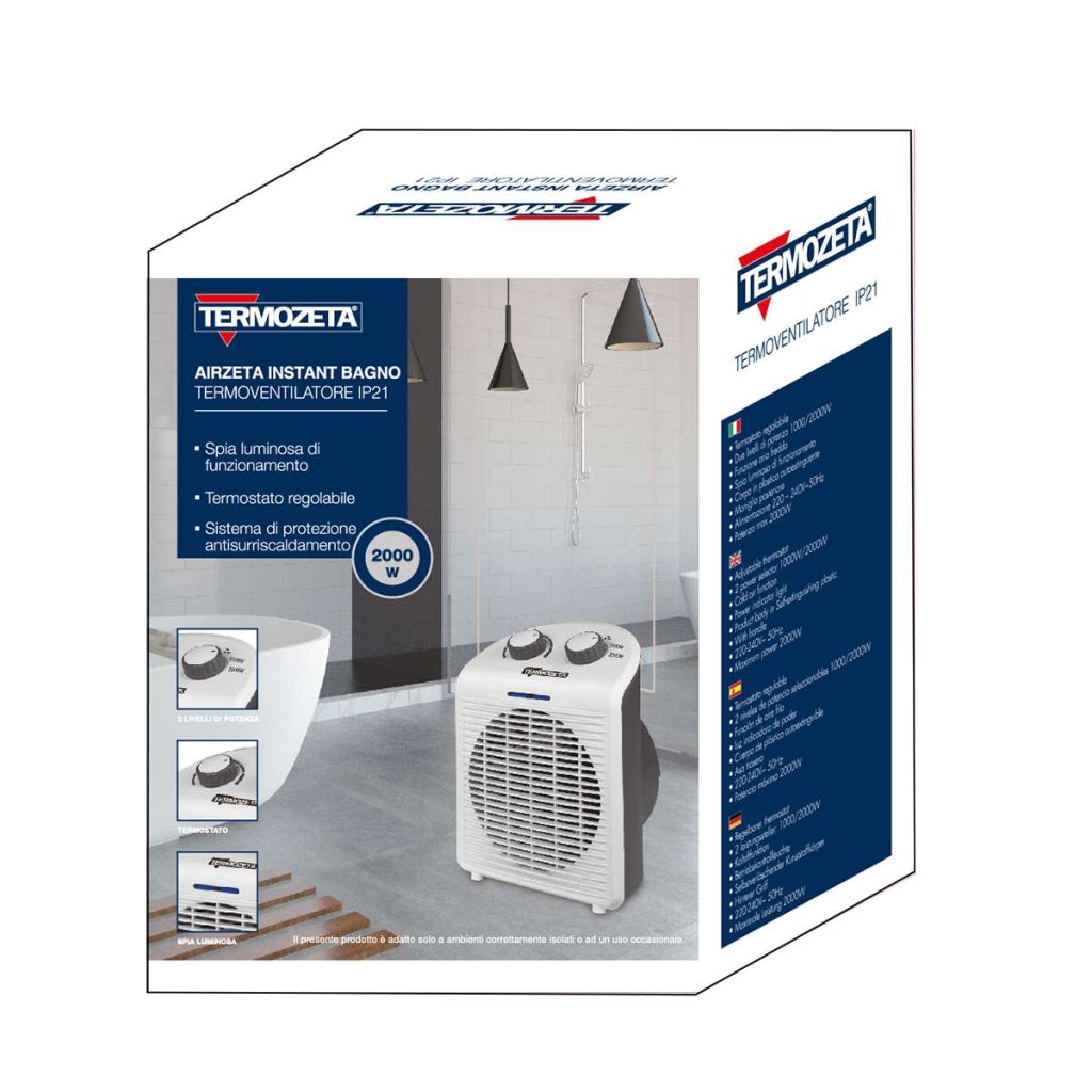 Stufetta Elettrica Termoconvettore Calorifero Bagno TERMOZETA tzr51wb Radiante