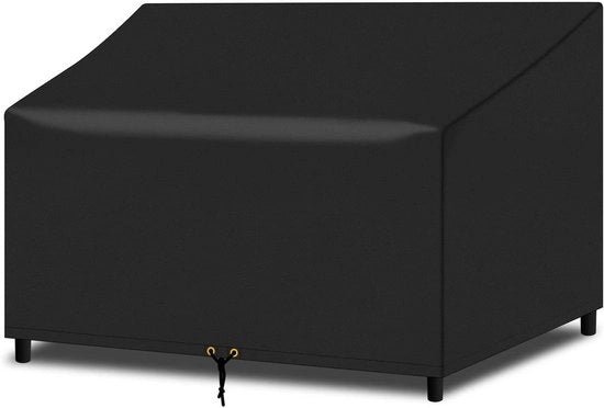 Copertura per divano da giardino 4 posti - impermeabile - 1 pezzo - nero - Oxford - 193 x 66 x 63/89 cm