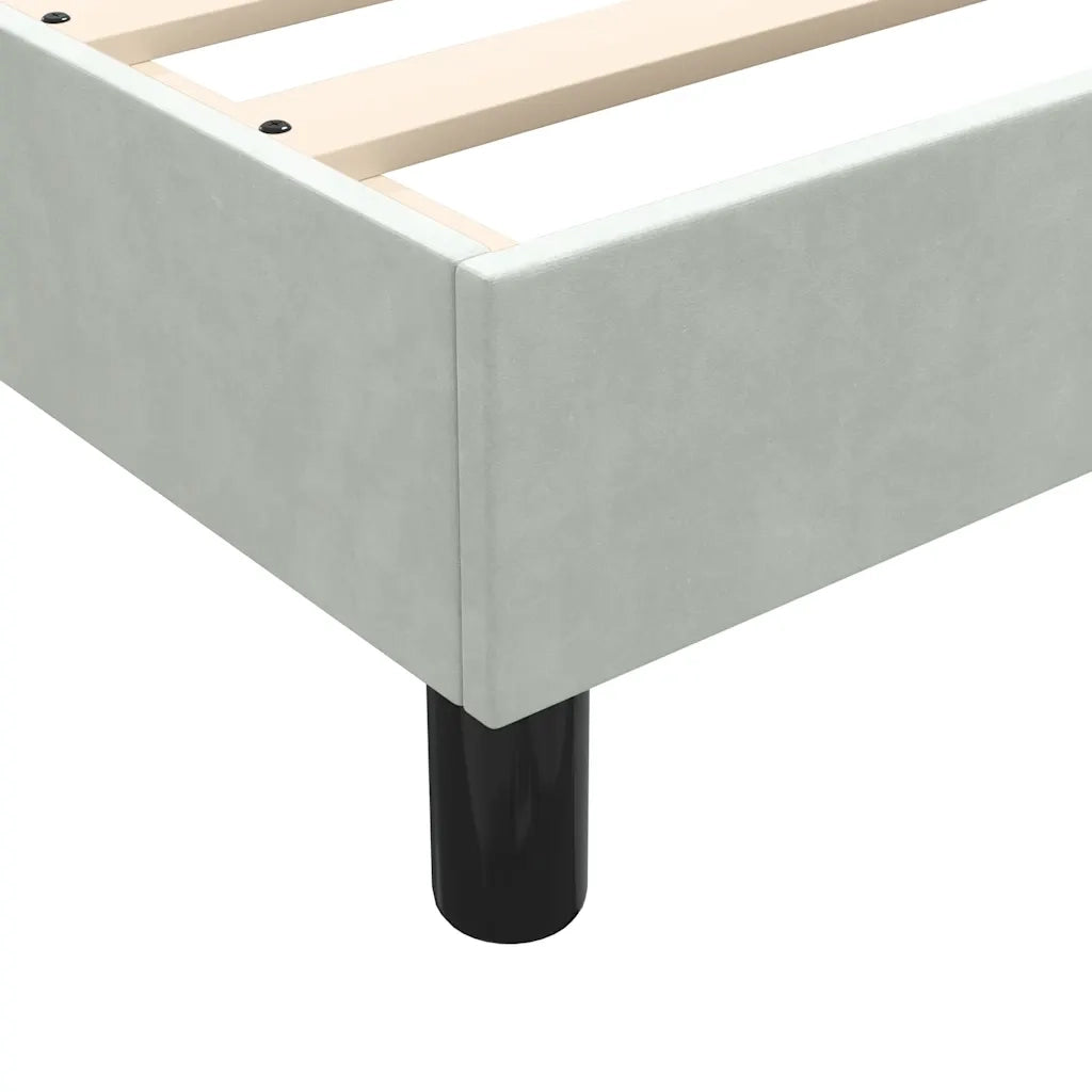 Giroletto senza Materasso Grigio Chiaro 80x220 cm Velluto 4101379
