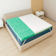 Topper 140 x 200 in Memory Foam a 9 Zone Differenziate | Alto 5 cm | Tessuto Pure Anallergico e Sfoderabile | Correttore Materasso Prodotto in Italia