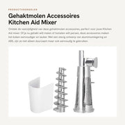 Accessori per Trituratrice di Carne - Tomatiera - Fusti a Spirale - Bloccatore del Trituratore - Filtro in Lega di Alluminio - Asta a Spirale 16,3 x 5,8 cm - Accessori da Cucina