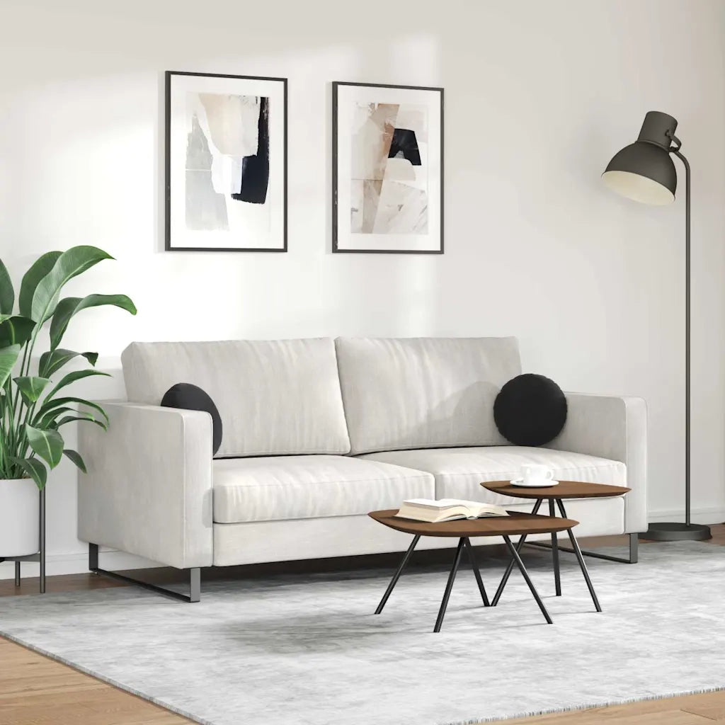 Cuscini per Seduta 2 pcs Nero Ø30 x 13 cm Velluto 42014106