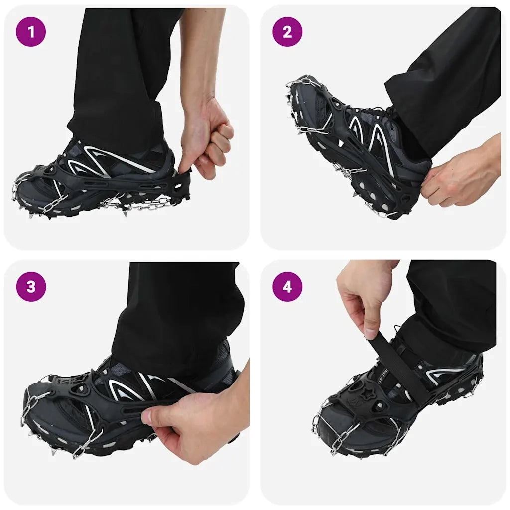 Artigli di ghiaccio per scarpe Nero S 42021442