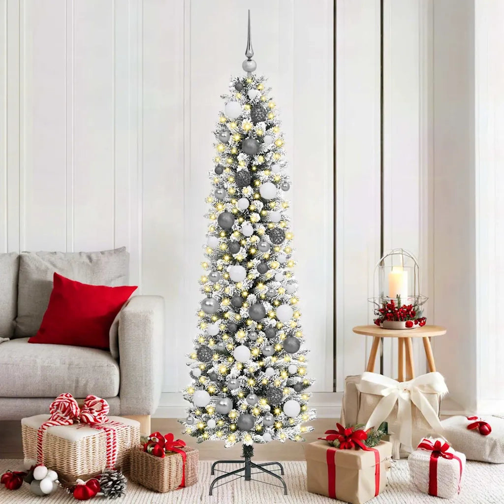 Albero di Natale artificiale con 300 LED Bianco 180 cm 3396104