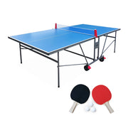 Tavolo da ping pong per interni piegabile con 2 racchette e 3 palline,