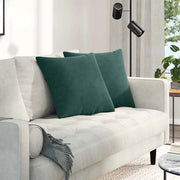 Cuscini da Divano 2 pcs Verde Scuro 50 x 50 cm Tessuto in Cords 42013973
