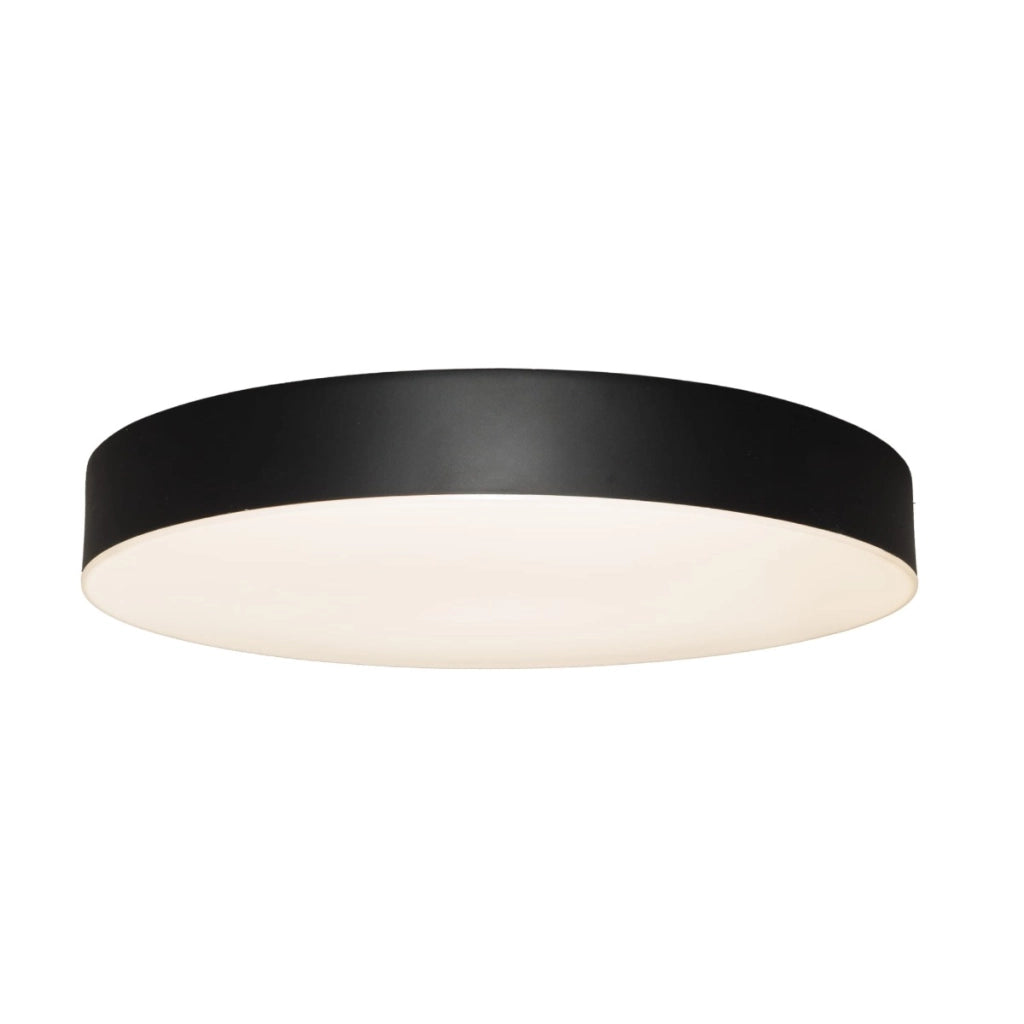 Plafoniera LED moderna nera tonda Ø30 IP44 24W Maxlight