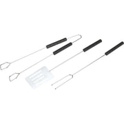 SET 3 UTENSILI PER BARBECUE 37CM IN METALLO CROMAT