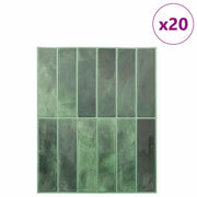 Piastrella Rettangolare 20 pz Verde Scuro 29 x 23 x 0,08 cm CFW1776446