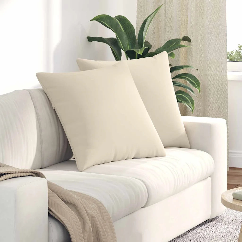 Cuscini da Divano 2 pcs Beige 80 x 80 cm Tessuto 42014074