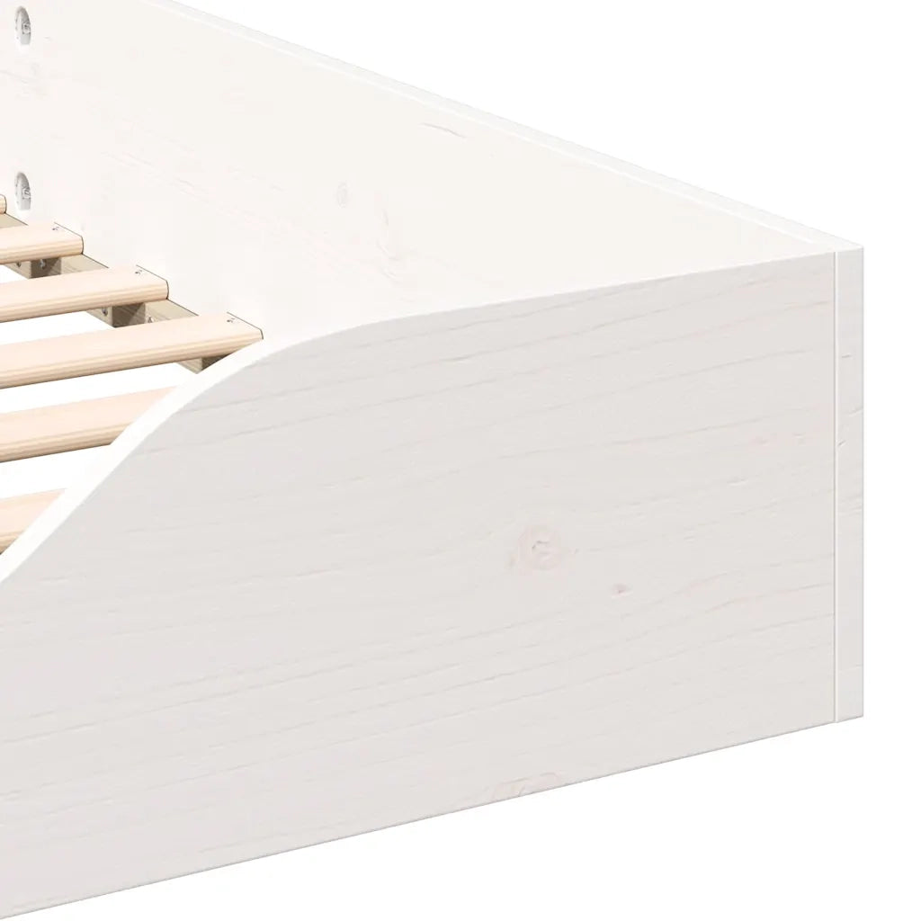 Struttura del letto Bianco 90 x 220 cm Pino massello 873413