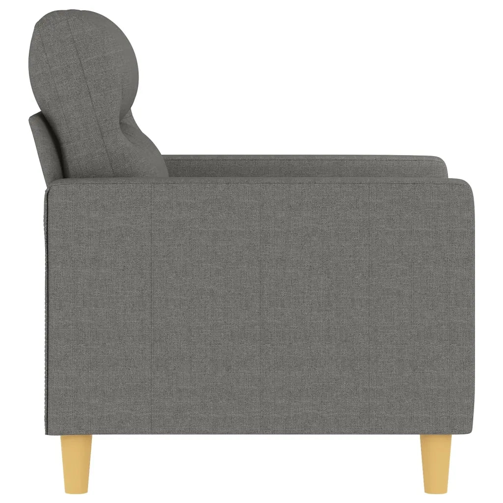 Poltrona Grigio Scuro 60 cm in Tessuto 348776