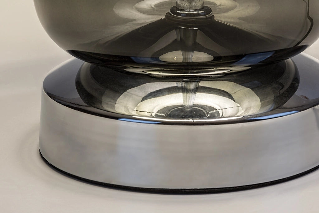 Lampada da tavolo Rien Rabalux vetro fumé E27 grigia