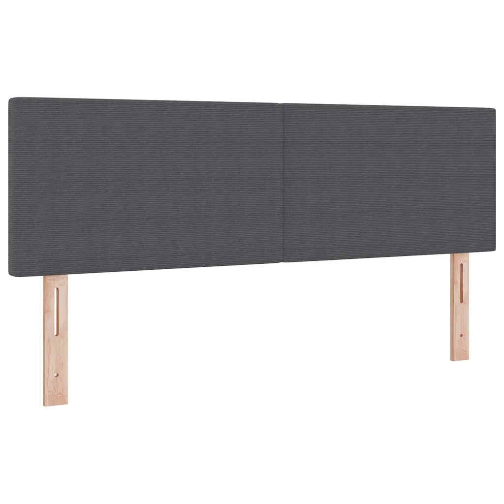 Testiera Grigio scuro 144 cm Tessuto in Cords 42007054