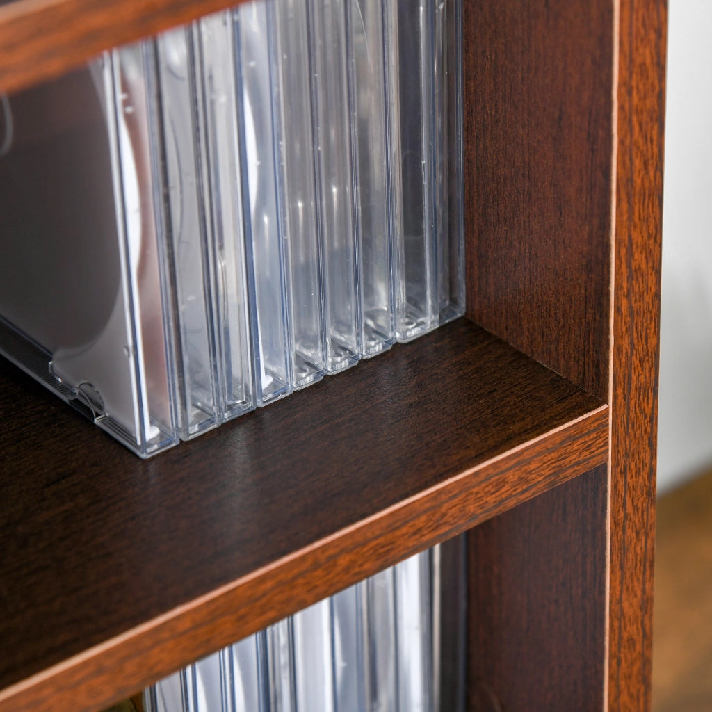 Libreria per CD e DVD ¨C zephmum ¨C marrone 21x20x175 cm