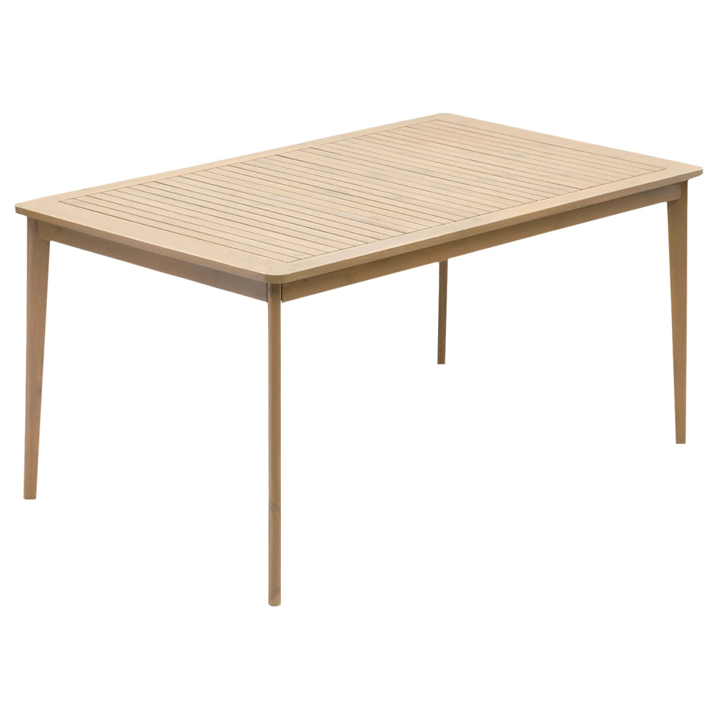 Set di mobili da giardino Acacia SIMILAN 6 posti - cuscini sabbia