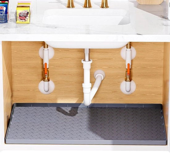 Matte anti-slip per protezione dei cassetti - mattonella flexibile per pavimento - contenitore per drenaggio per armadi cucina - grigio - 864 x 559 cm
