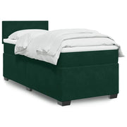 Giroletto a Molle con Materasso Verde Scuro 90x200 cm Velluto 3288507