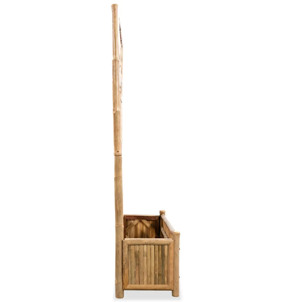 Letto Rialzato da Giardino con Graticcio in Bambù 70 cm 43714