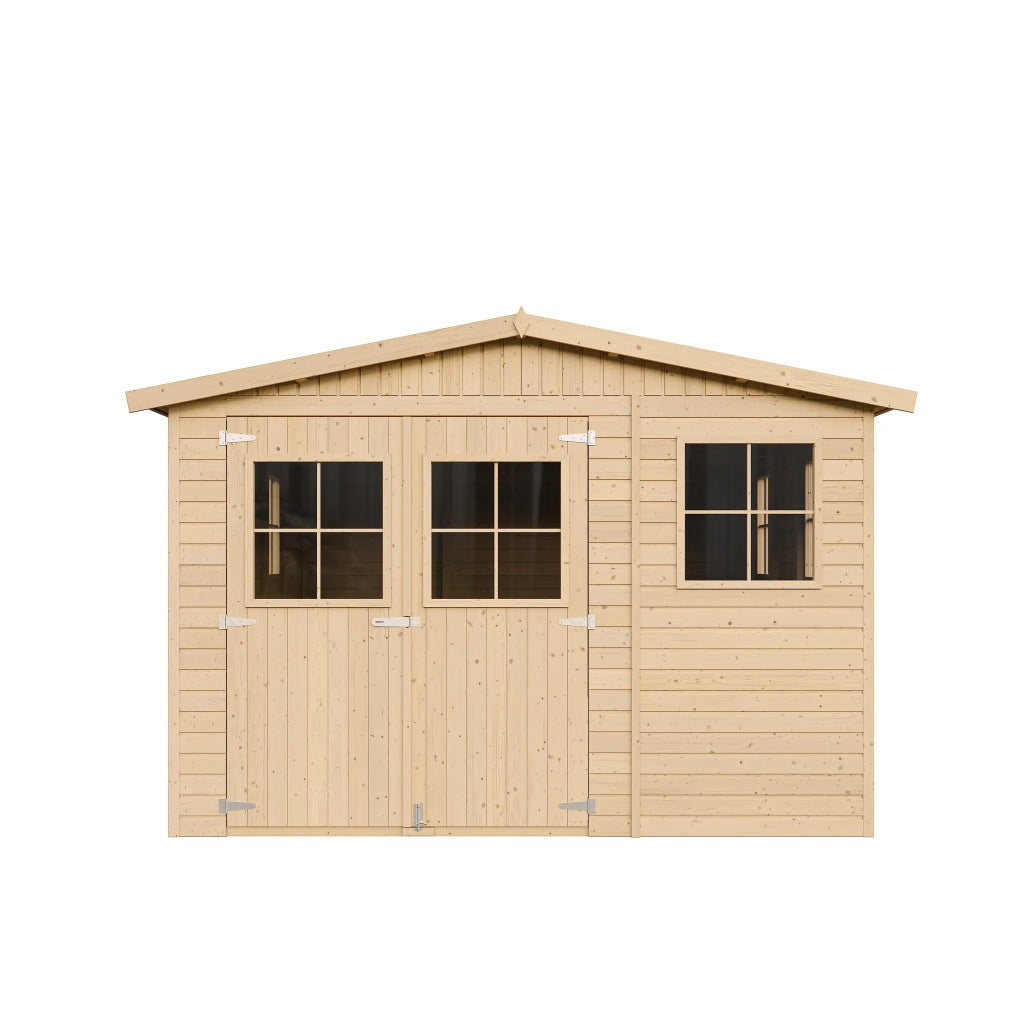 TIMBELA M337+M337G Casa da giardino in legno naturale CON PAVIMENTO IMPREGNATO A226x516x324 cm/15 m²
