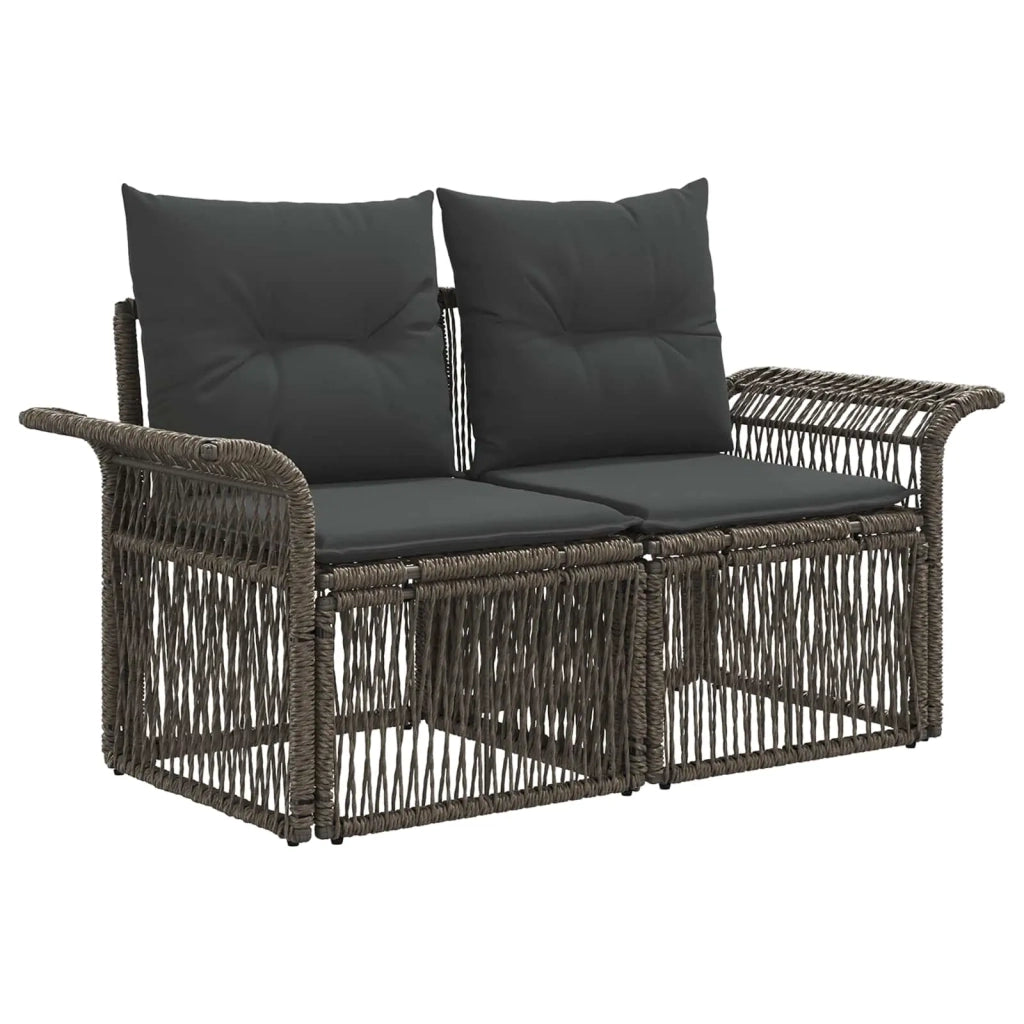 Set Divano da Giardino 5 pcs Grigio polyrattan 3434756