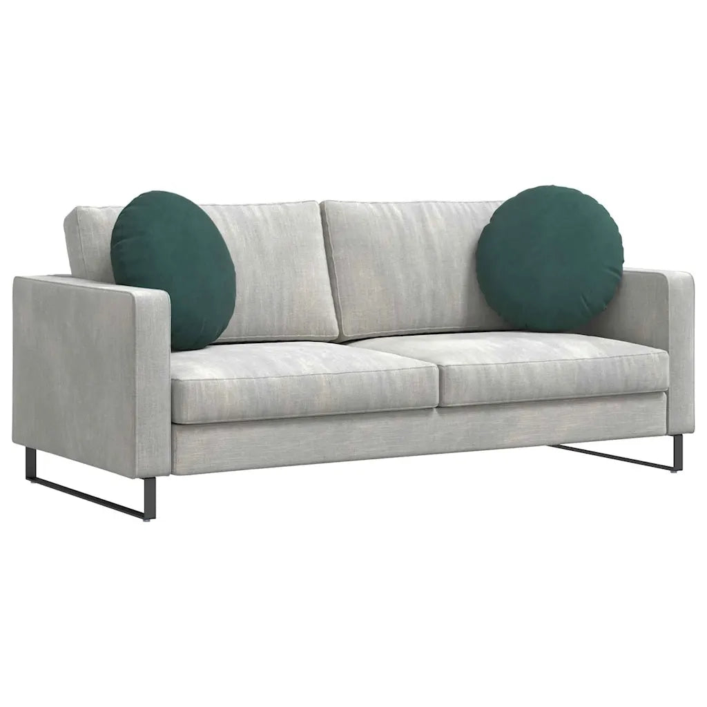 Cuscini per Seduta 2 pcs Verde Scuro Ø50 x 19 cm Velluto 42014176
