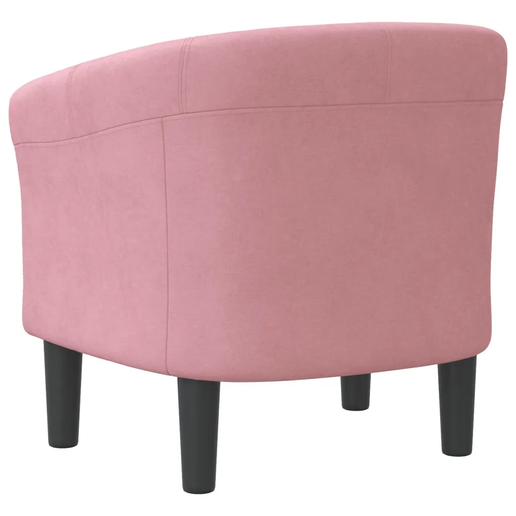 Poltrona | Sedia Relax Cabriolet Rosa in Velluto