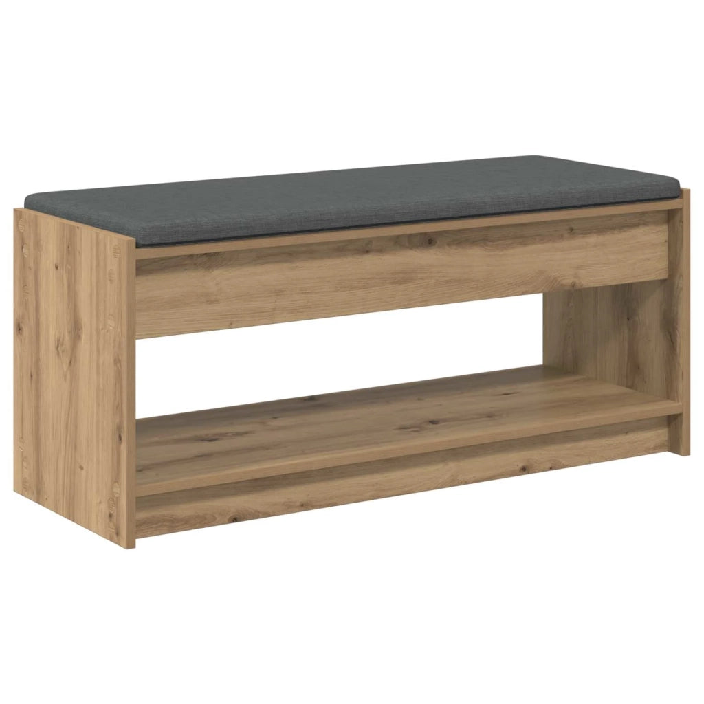 Panca per scarpe con cuscino Rovere Artigianale 906209