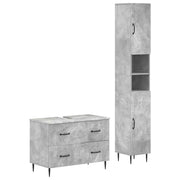 Set di Armadi da Bagno da 2 Pezzi HAARLEM Grigio Cemento 3417534