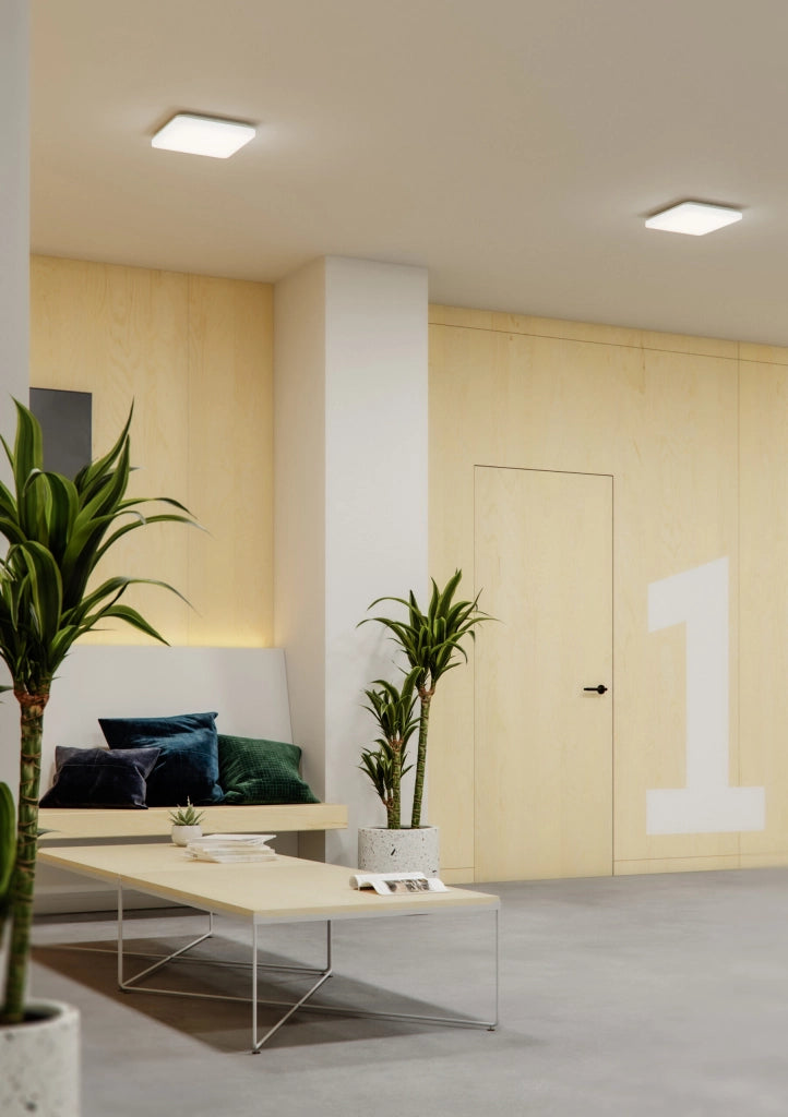 Kora Square Downlight LED a Plafoniera 20W/25W Switch CCT 2700K-4000K Fascio 120 gradi Bianco Opaco - Soluzione Illuminotecnica per Interni